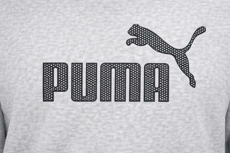 Puma bluza sportowa kangurka z kapturem męska szara modna bawełniana