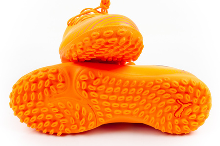 Buty dziecięce sportowe turfy Puma Future 8 Play TT obuwie piłkarskie pomarańczowe