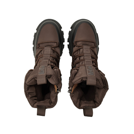 Lee Cooper buty zimowe damskie brązowe ocieplane botki na zamek
