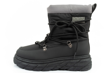 Lee Cooper buty sportowe damskie zimowe trekkingowe ocieplane czarne szare