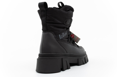 Lee Cooper buty zimowe damskie czarne ocieplane botki na zamek