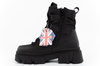 Lee Cooper buty zimowe damskie czarne ocieplane botki na zamek