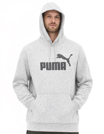 Puma bluza sportowa kangurka z kapturem męska szara modna bawełniana