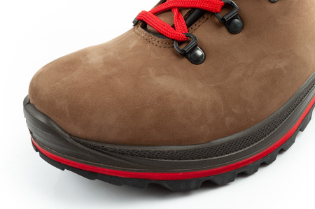 Grisport Marrone buty męskie trekkingowe skóra wodoodporne za kostkę brązowe