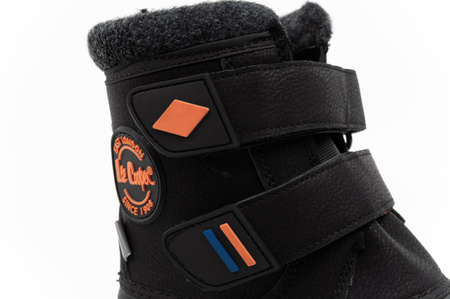 Lee Cooper buty zimowe dziecięce śniegowce czarne ocieplane na rzep