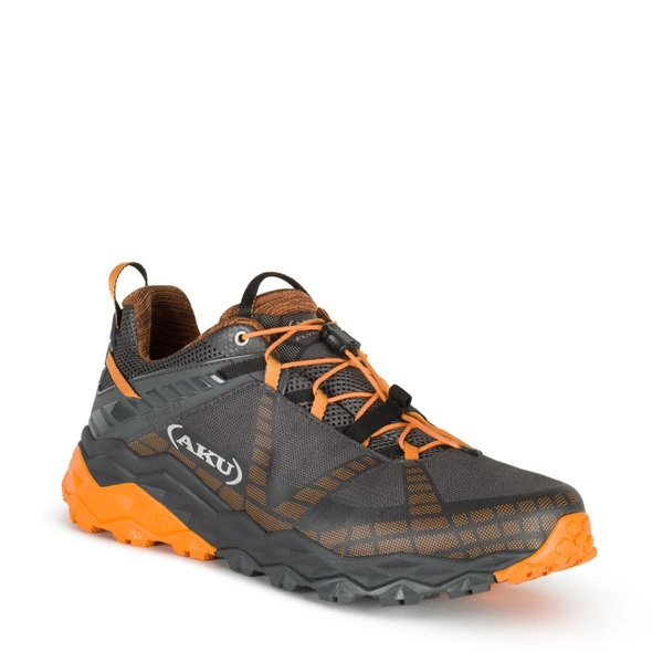 Aku buty sportowe trekkingowe męskie Flyrock Vibram wytrzymałe szare pomarańczowe