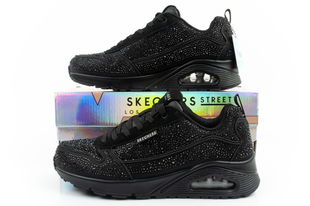 Buty damskie sportowe Skechers Uno-World Of Gems [155217/BBK] za kostkę