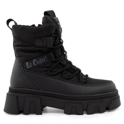 Lee Cooper buty zimowe damskie czarne ocieplane botki na zamek