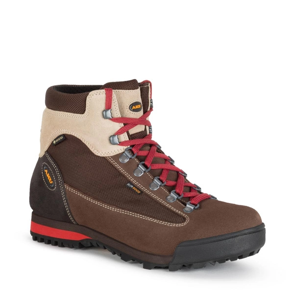 Aku Slope Gore-tex buty sportowe trekkingowe męskie skórzane za kostkę brązowe