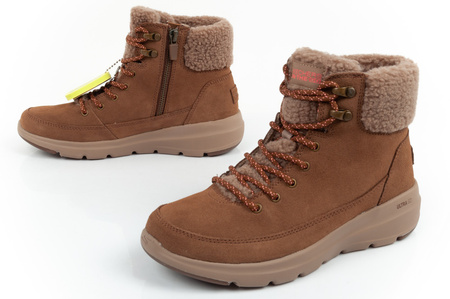 Buty zimowe damskie sportowe Skechers Glacial Ultra-Woodlands [16677/BRN]