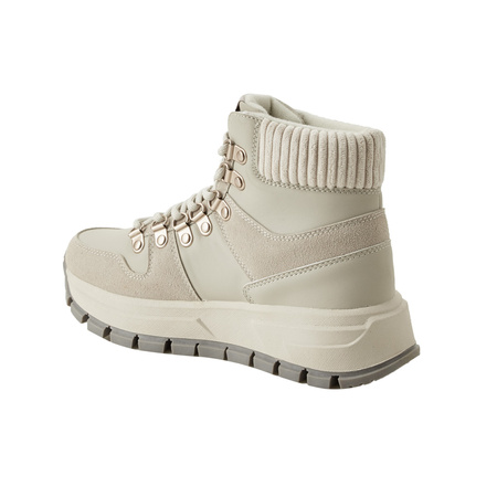 Lee Cooper buty zimowe sportowe damskie jasnoszare botki ocieplane