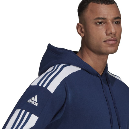 Adidas bluza sportowa kangurka z kapturem męska granatowa modna logo