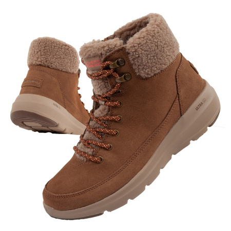 Buty zimowe damskie sportowe Skechers Glacial Ultra-Woodlands [16677/BRN]