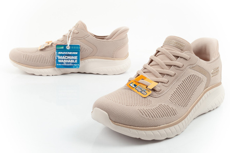 Skechers buty sportowe damskie Bobs Squad Chaos SLIP-INS beżowe
