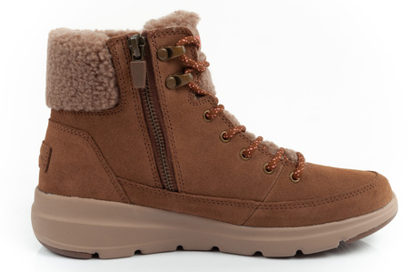 Buty zimowe damskie sportowe Skechers Glacial Ultra-Woodlands [16677/BRN]